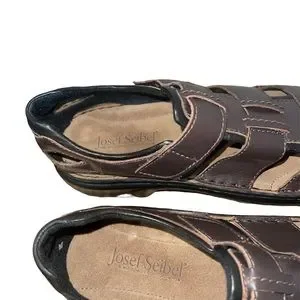 Josef Seibel Brown leather sandals size 45 chart at very last photo for us size Josef Seibel | Shoes | Josef Seibel Brown Leather Sandals  main image 2